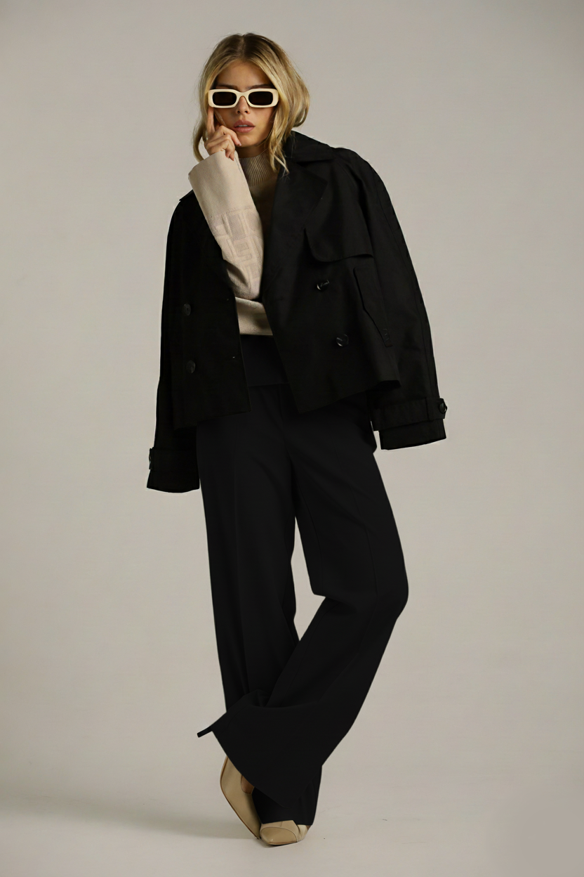 High-Rise Straight Pants