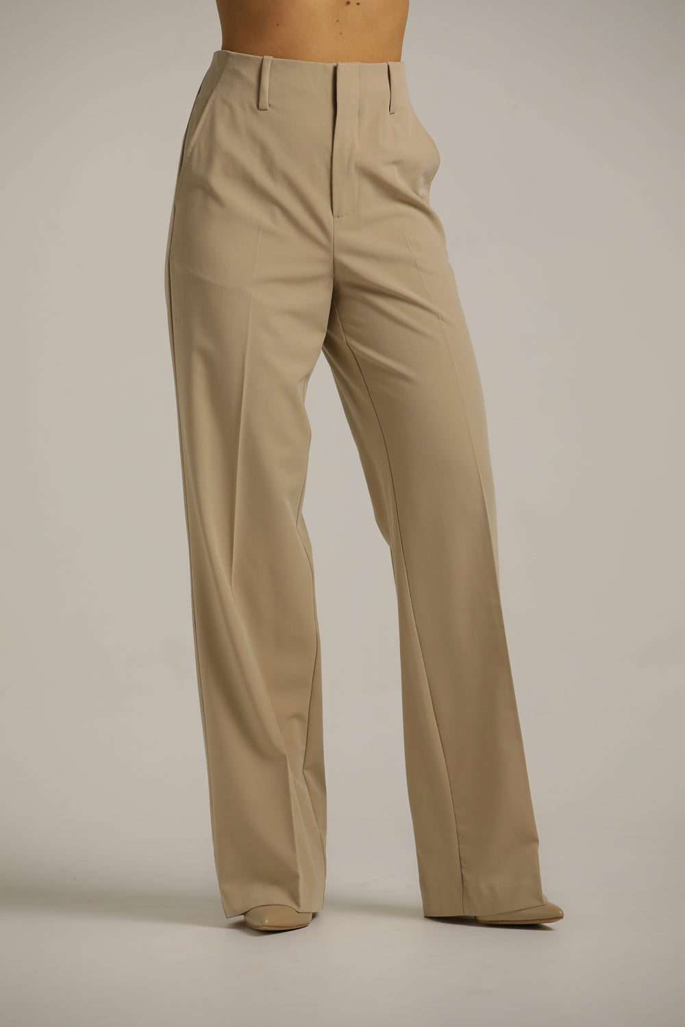 High-Rise Straight Pants