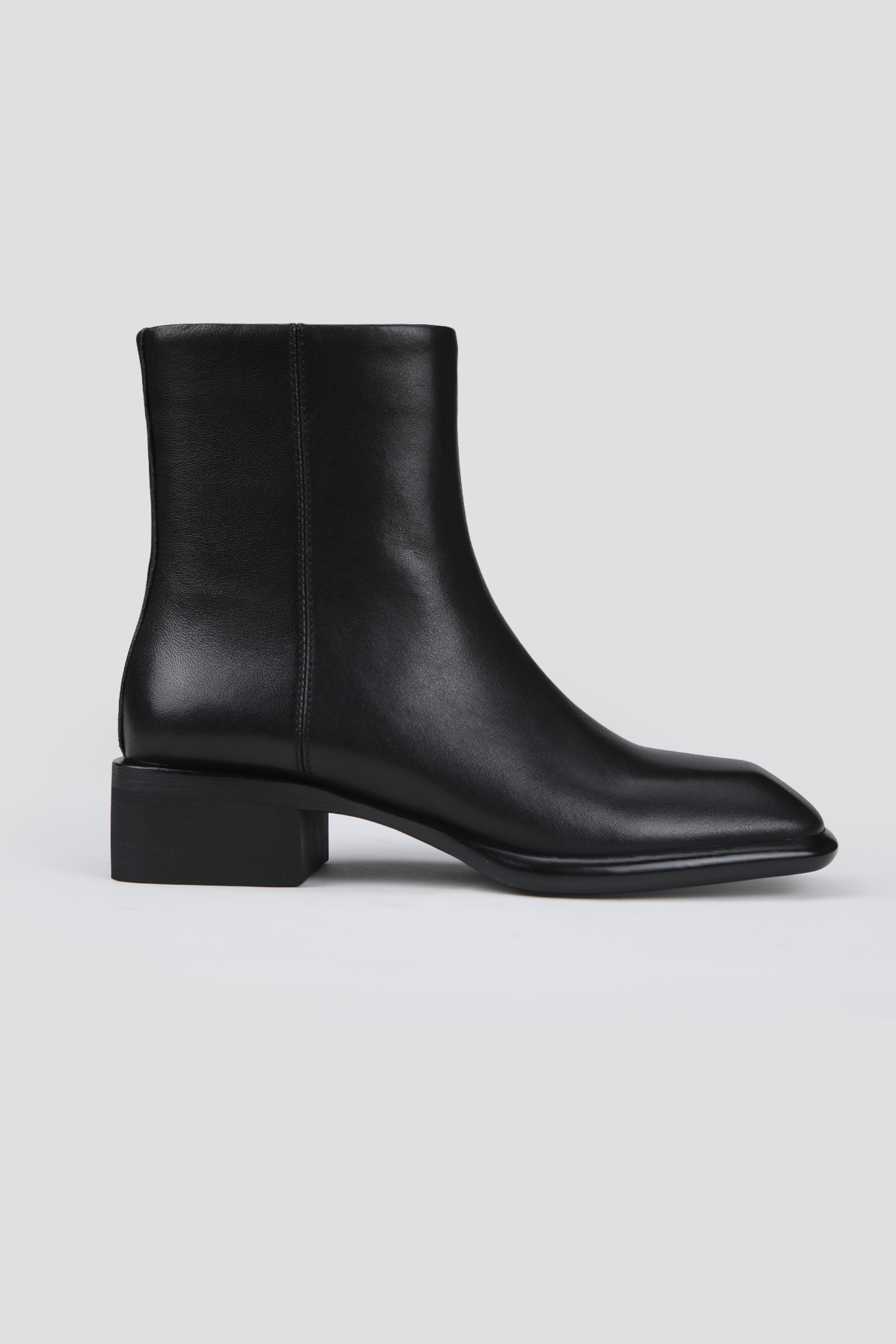 Leather Square Toe Ankle Boots