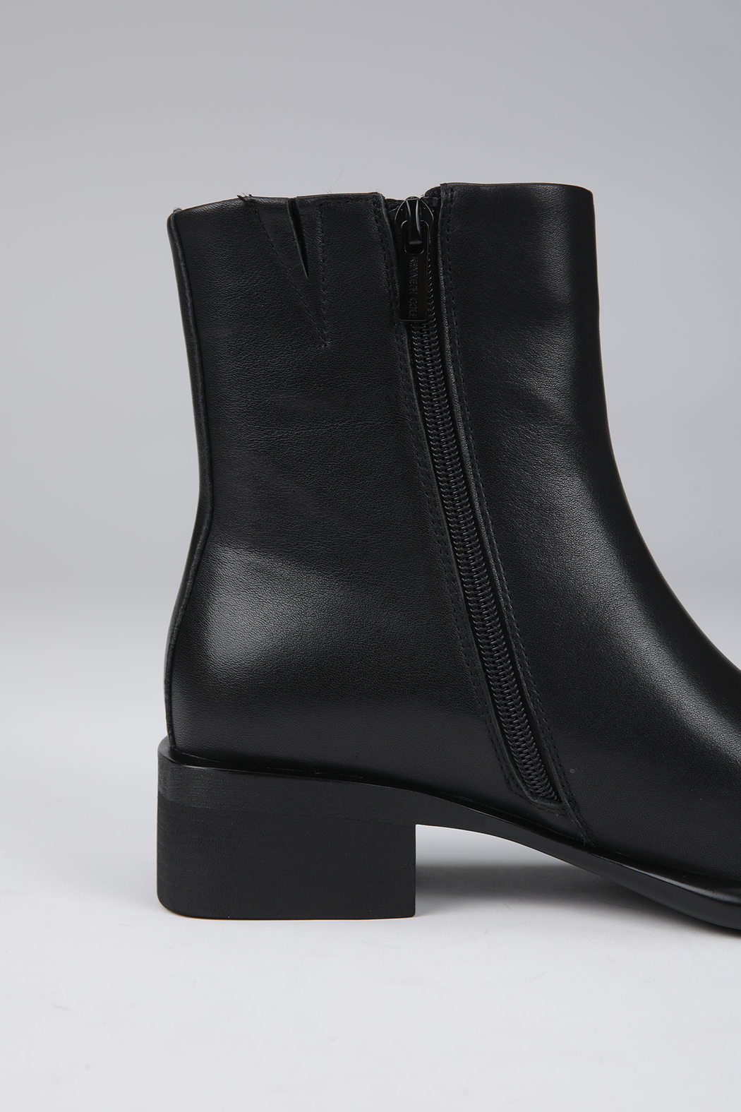 Leather Square Toe Ankle Boots
