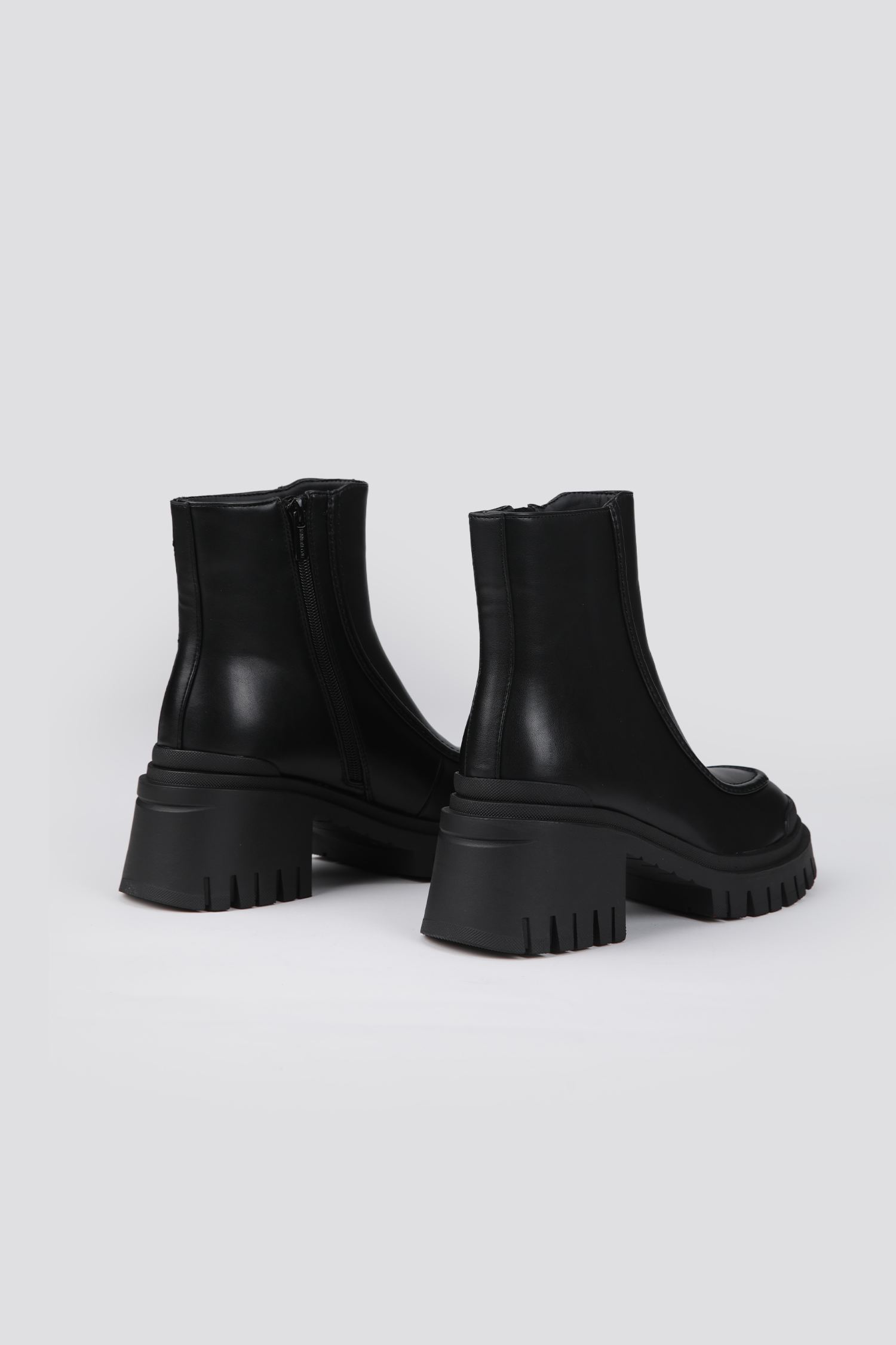 Leather Ankle Boots, Chunky Sole.