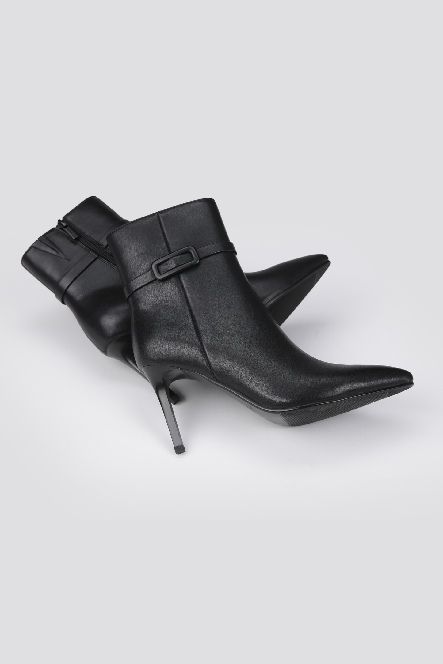 Heeled Leather Ankle Boots