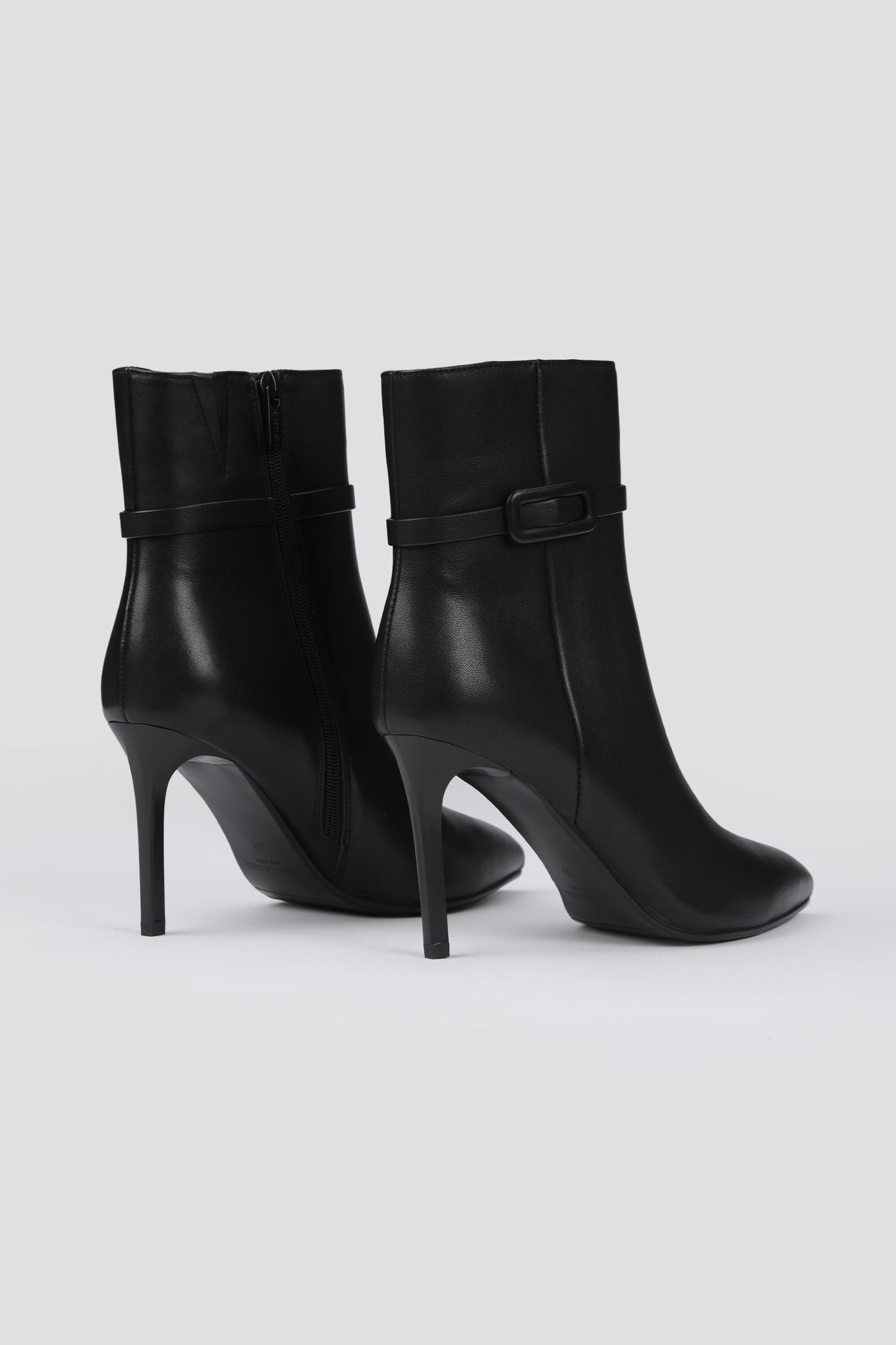 Heeled Leather Ankle Boots