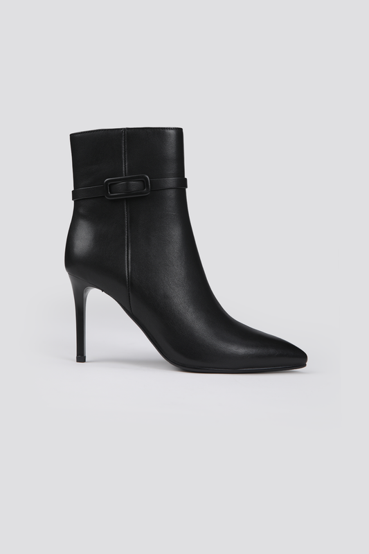 Heeled Leather Ankle Boots