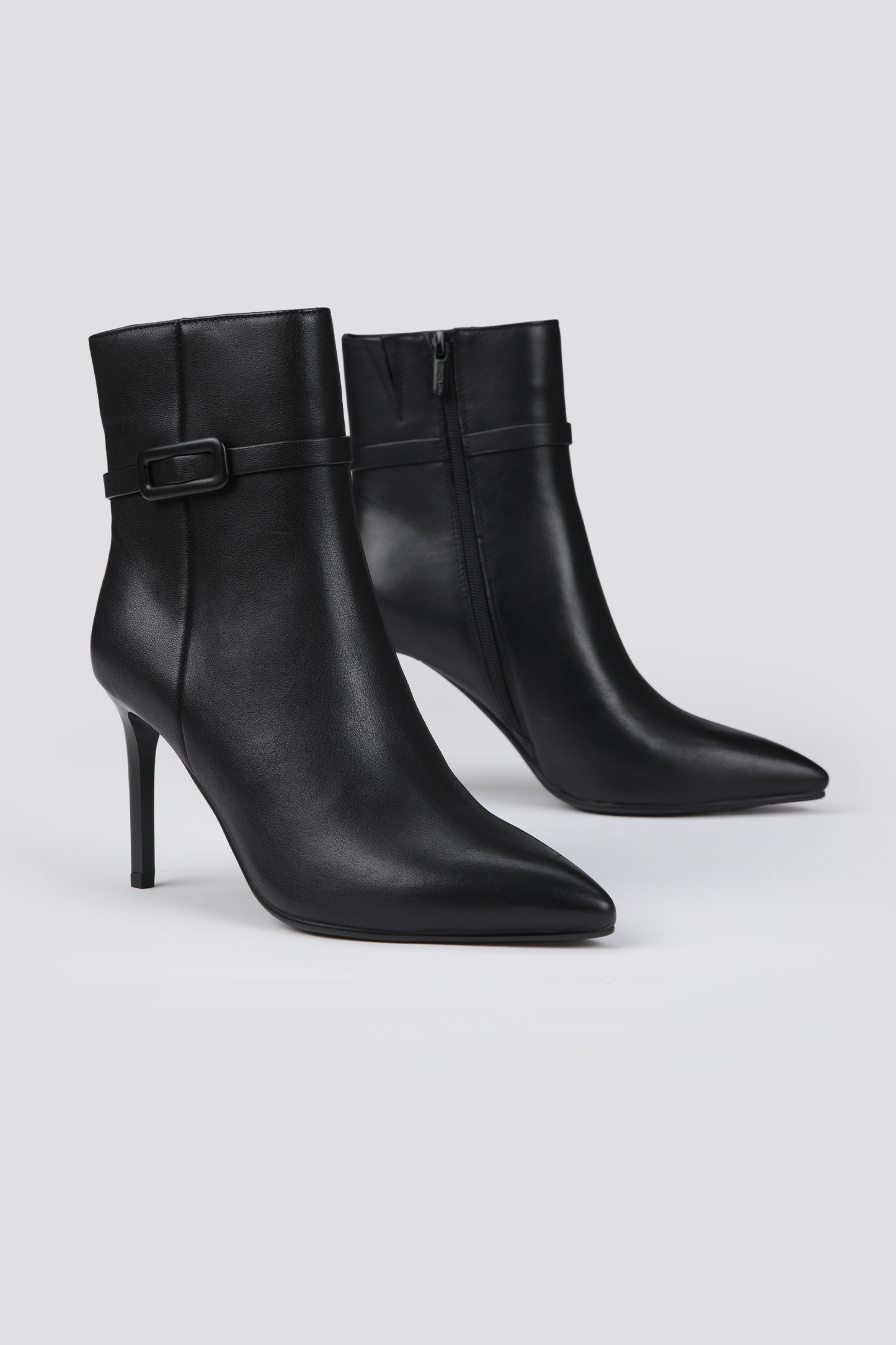 Heeled Leather Ankle Boots