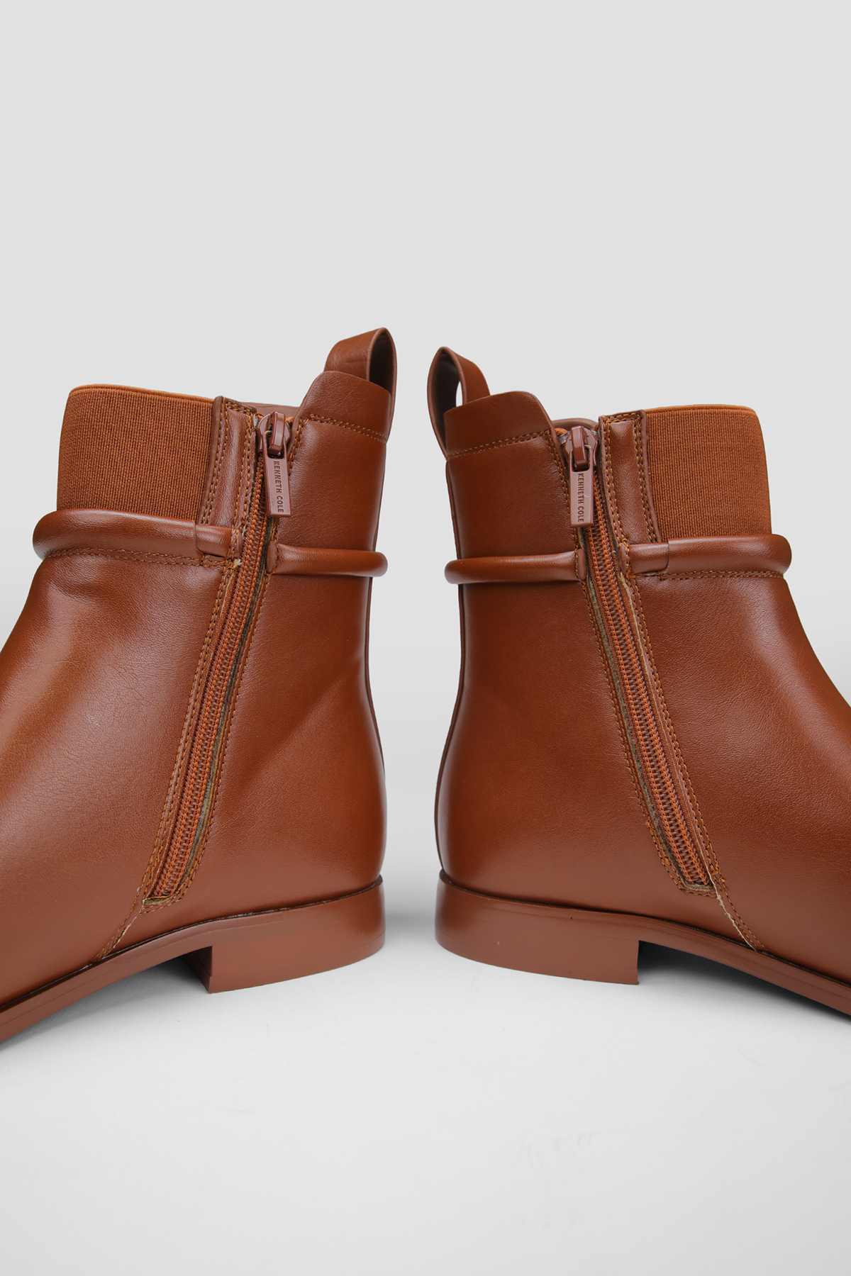 Ankle Boots, Faux Leather Upper, Rubber Sole.