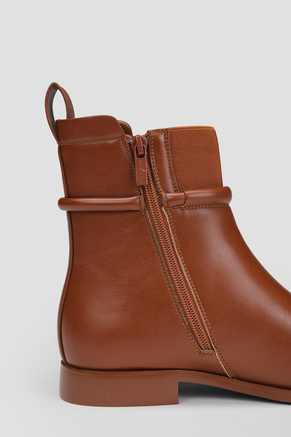 Ankle Boots, Faux Leather Upper, Rubber Sole.