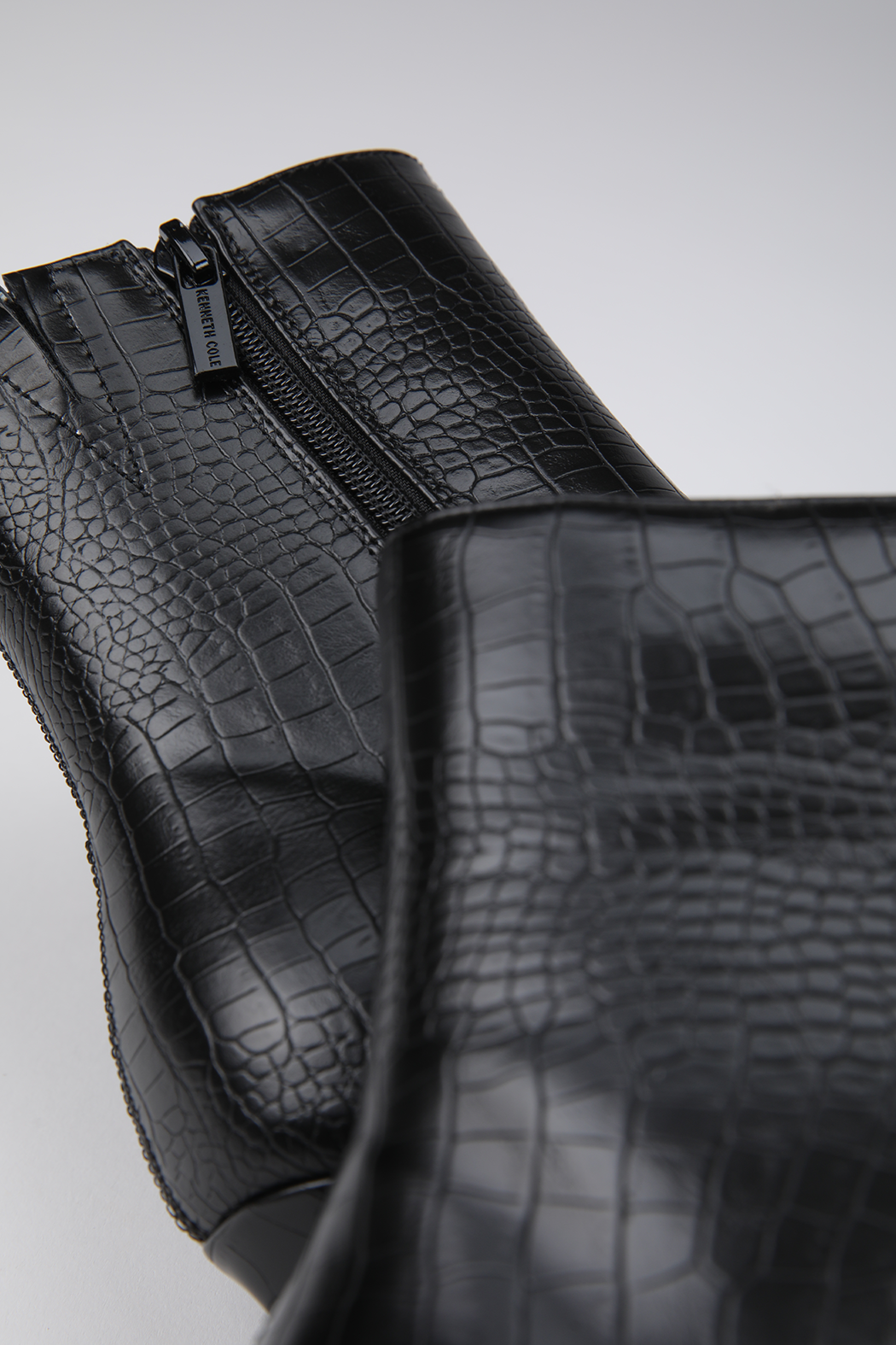 Crocodile-Pattern Heeled Ankle Boots