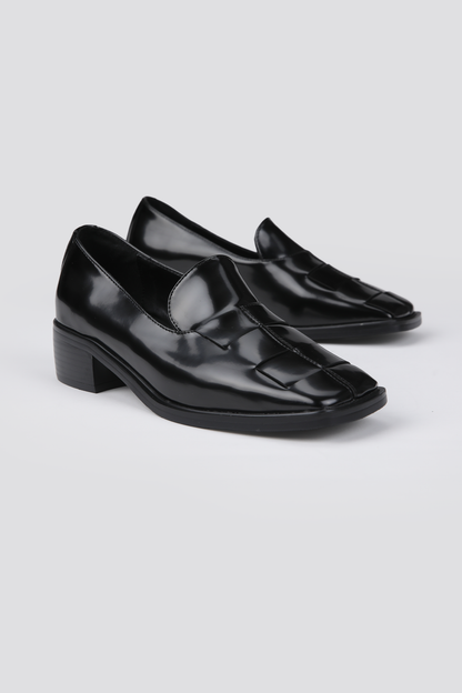 Heeled Leather Moccasins