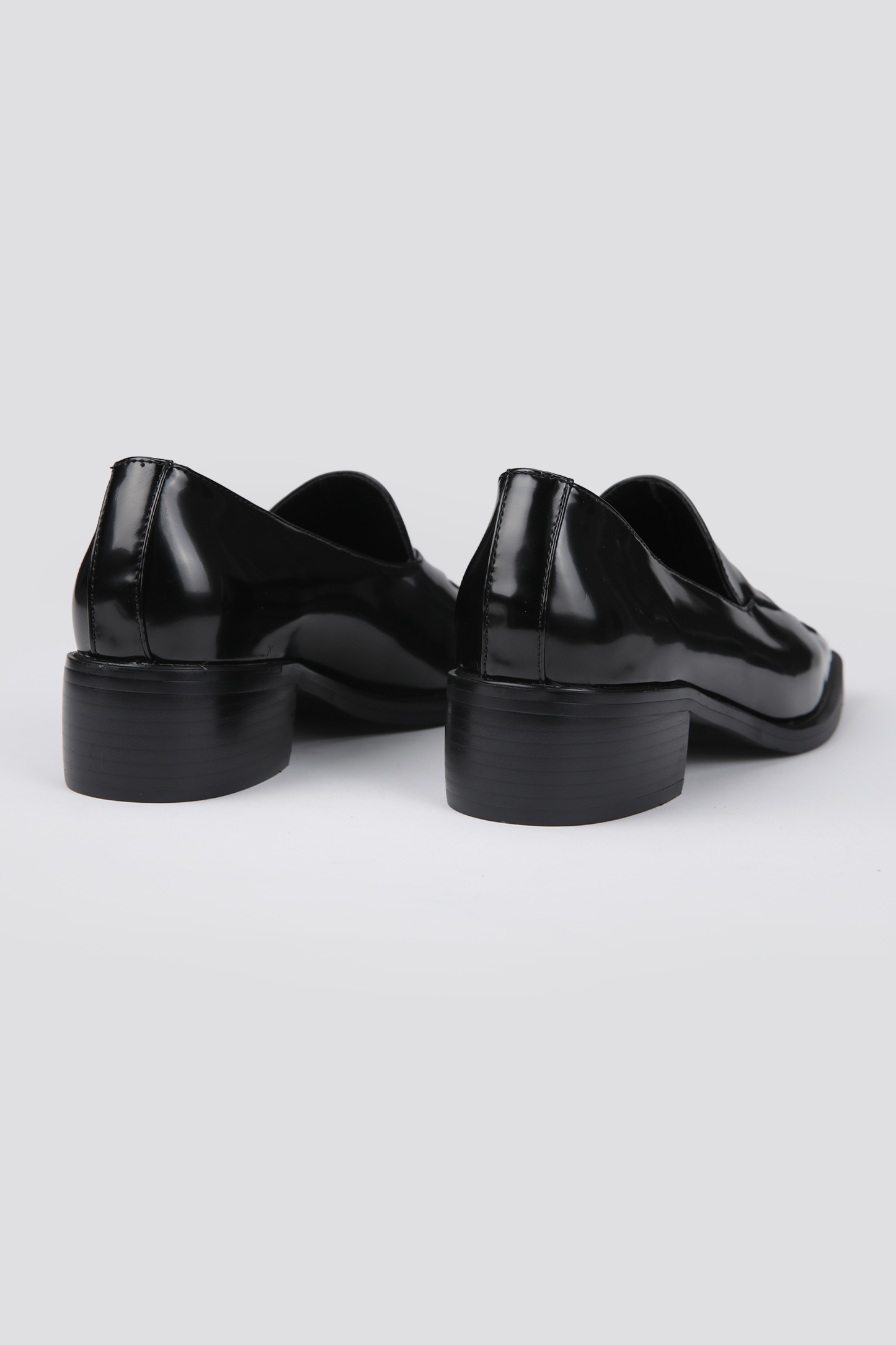 Heeled Leather Moccasins