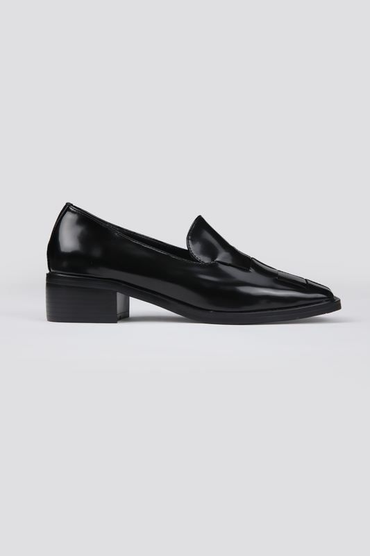 Heeled Leather Moccasins