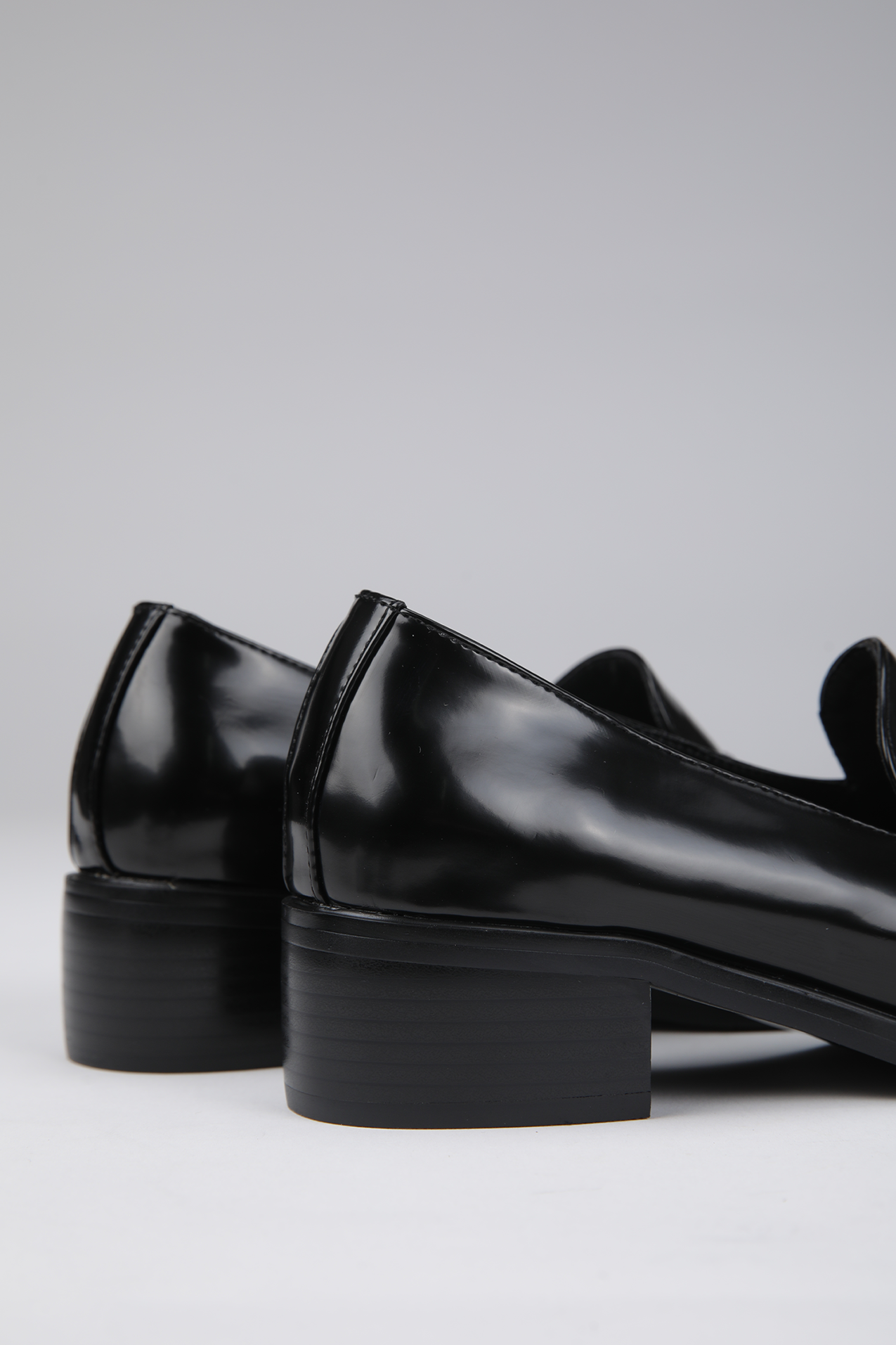 Heeled Leather Moccasins