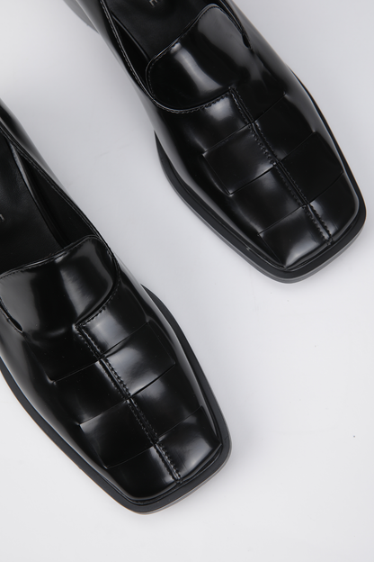Heeled Leather Moccasins