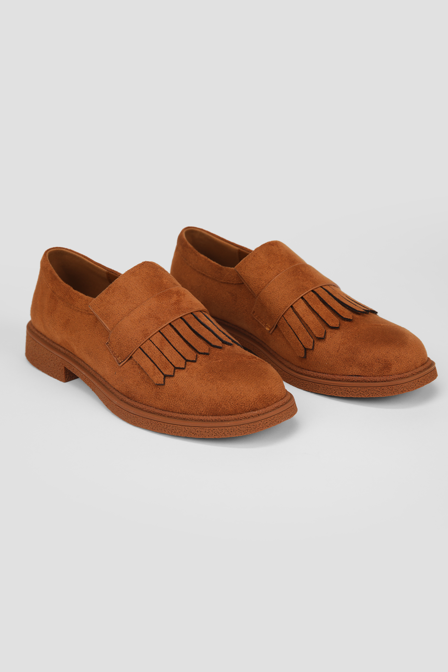 Fringed Suede Loafers