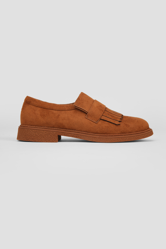 Fringed Suede Loafers