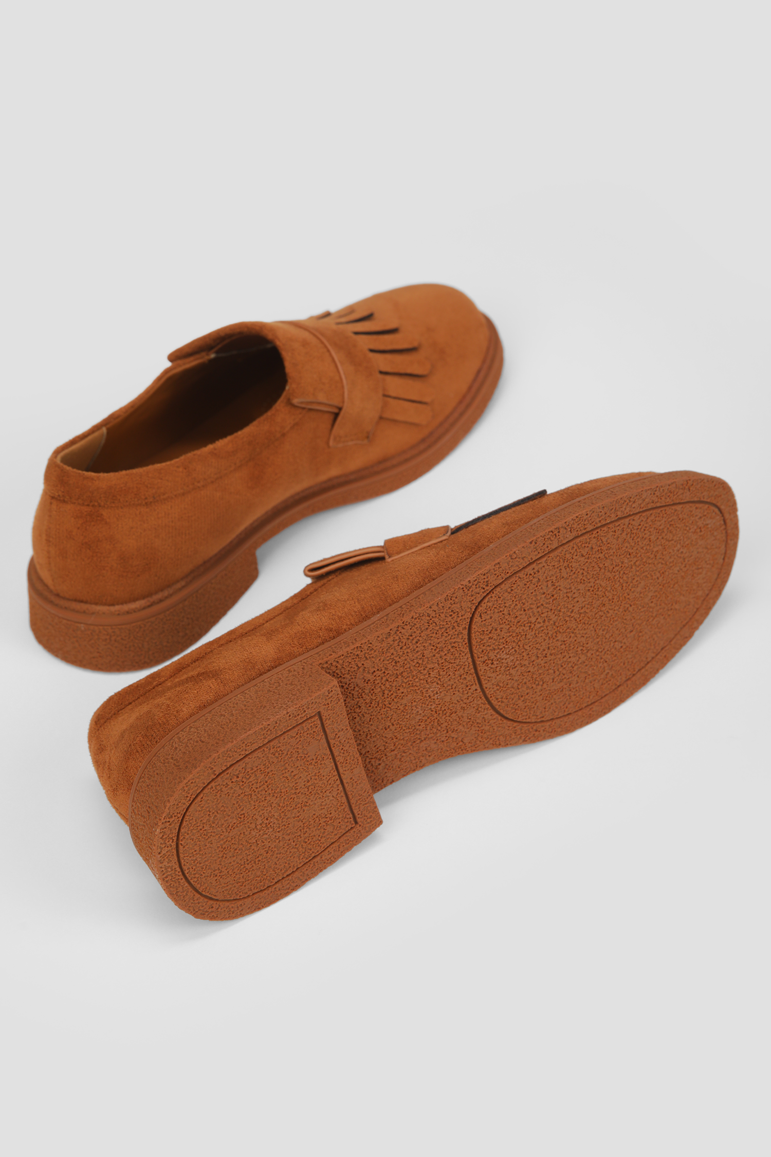 Fringed Suede Loafers