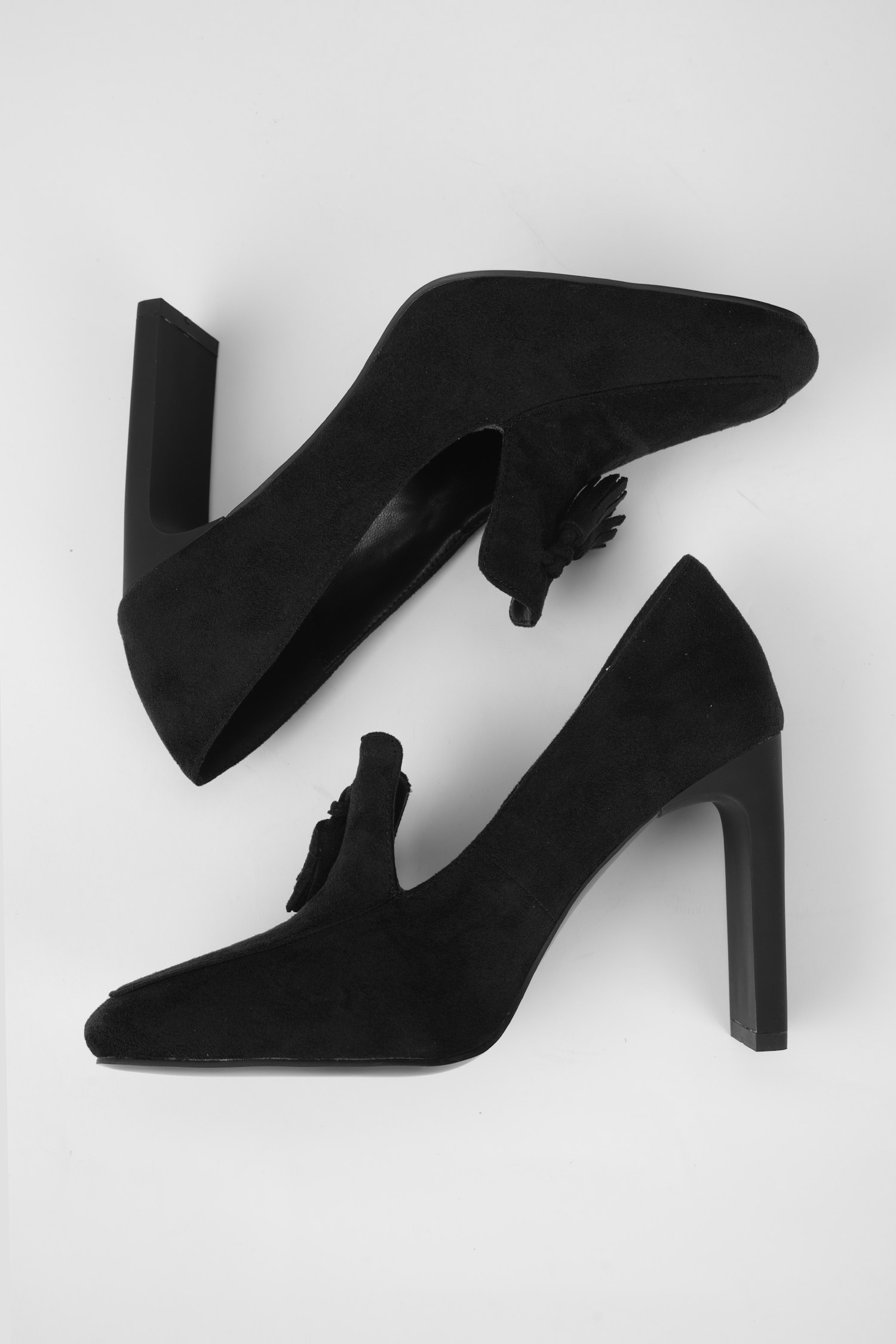 Leather Fringe Heels