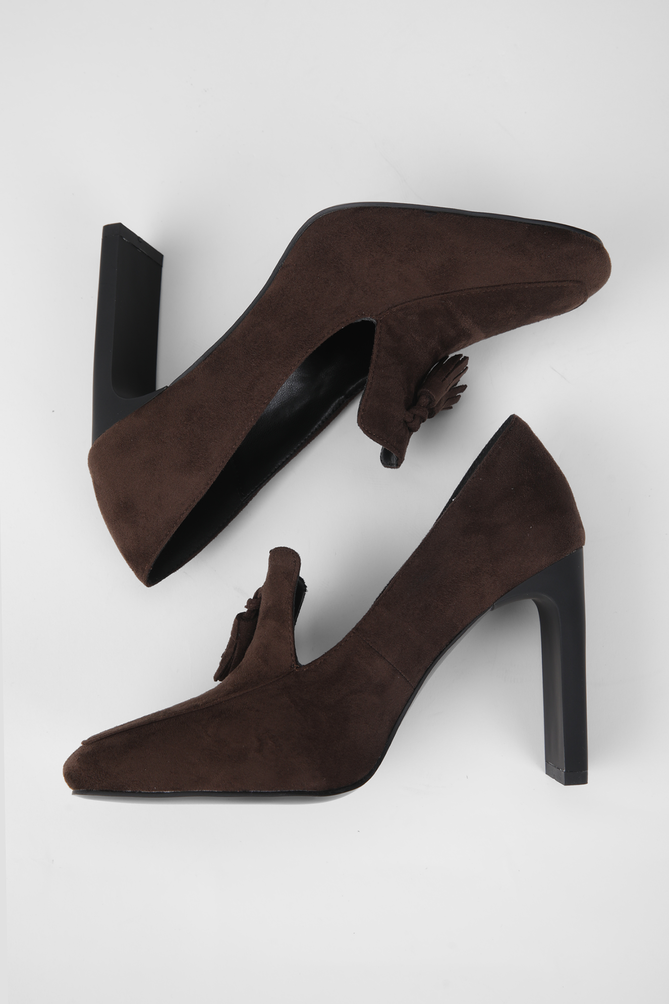 Leather Fringe Heels