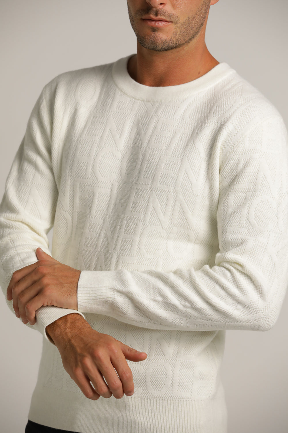 Knitted Sweater With Logo