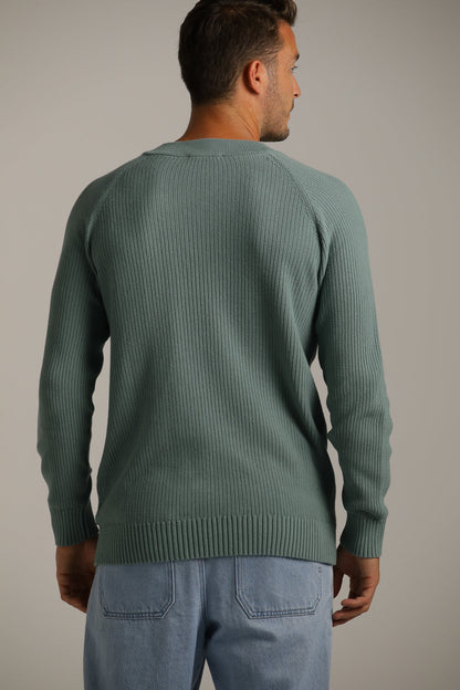V Neck Raglan Knit