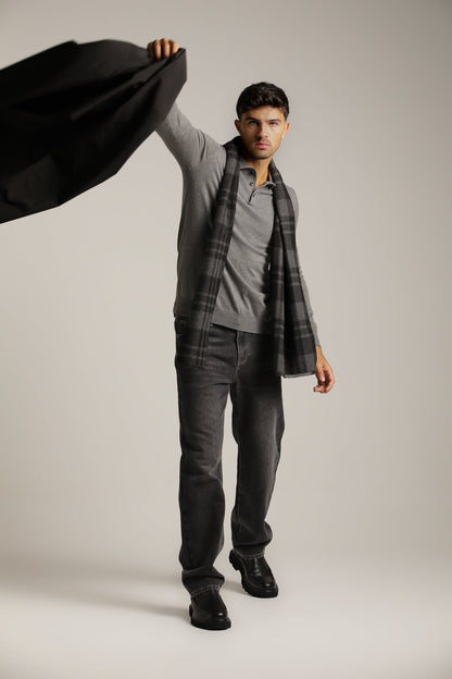 Fine-Knit Polo Shirt