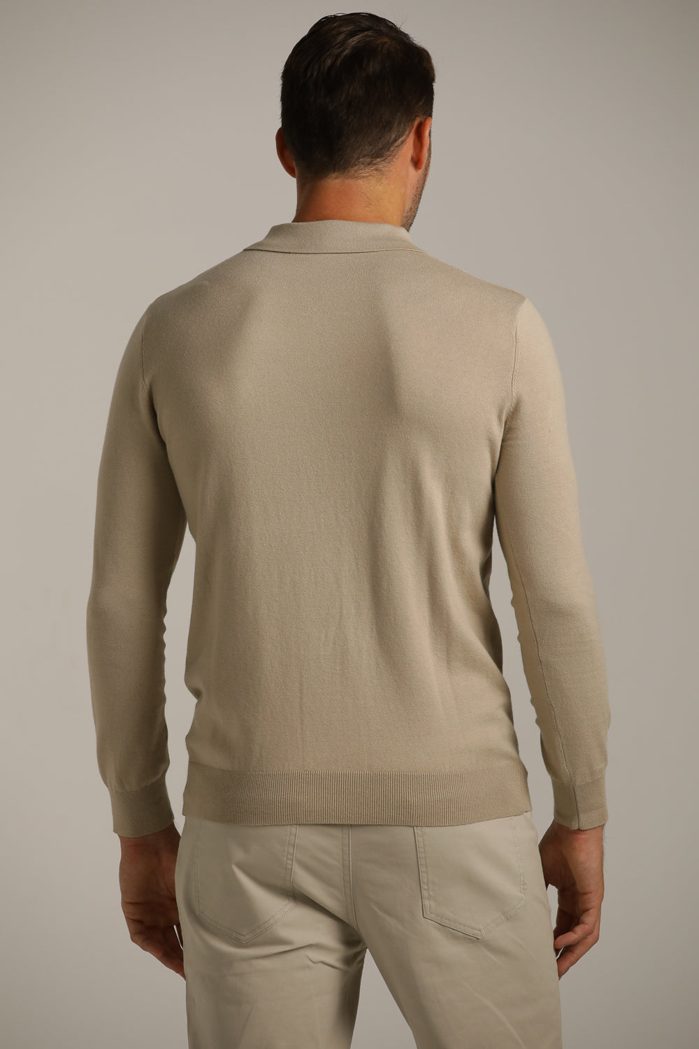 Fine-Knit Polo Shirt
