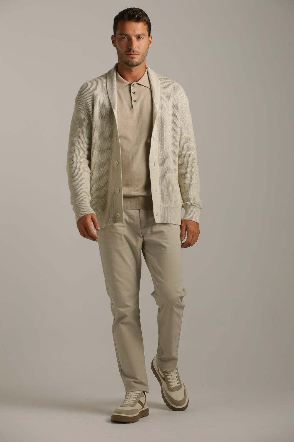 Fine-Knit Polo Shirt