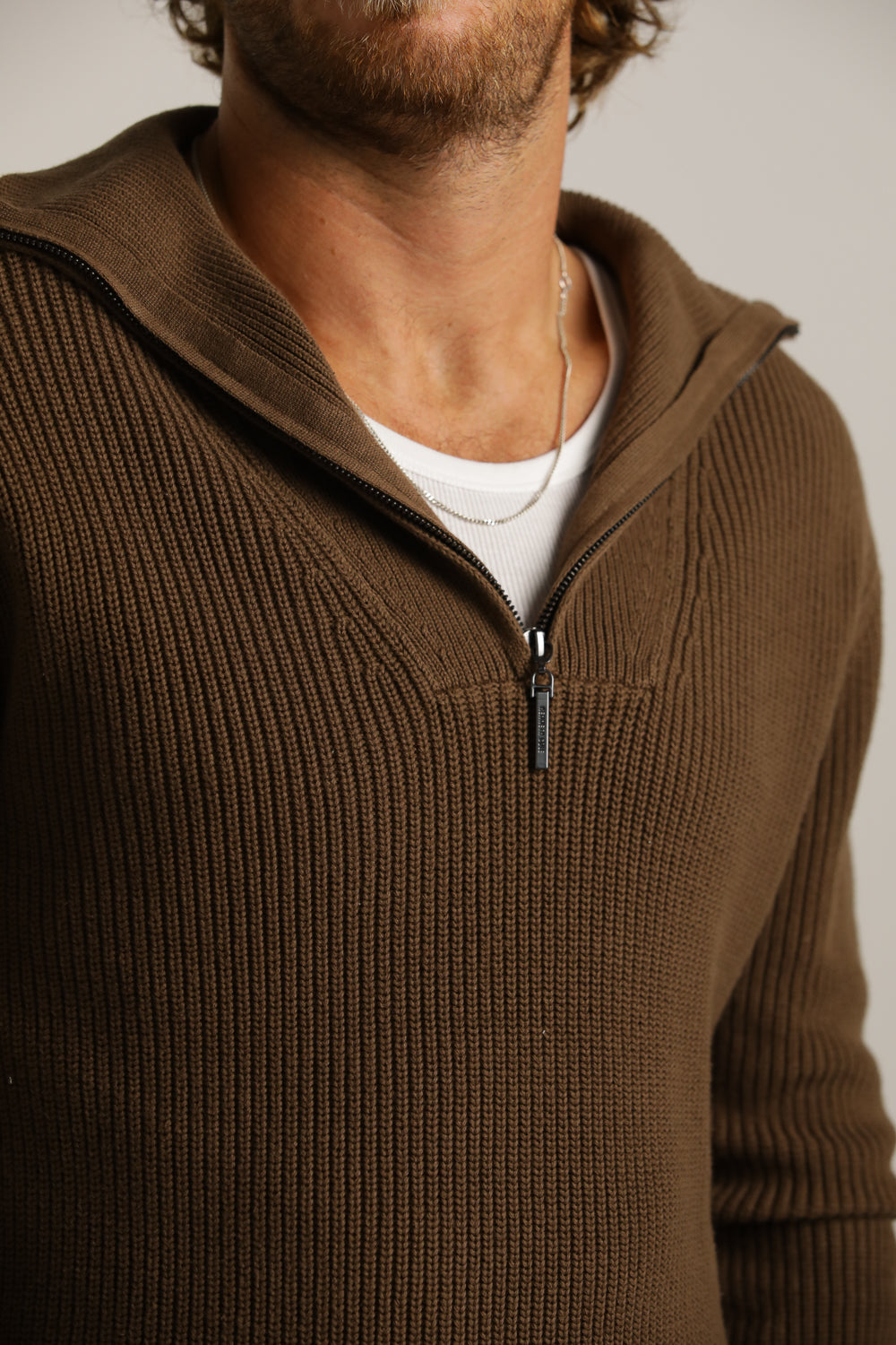 Half-Zip Ski Knit In Cotton