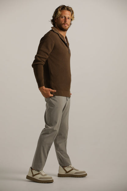 Half-Zip Ski Knit In Cotton