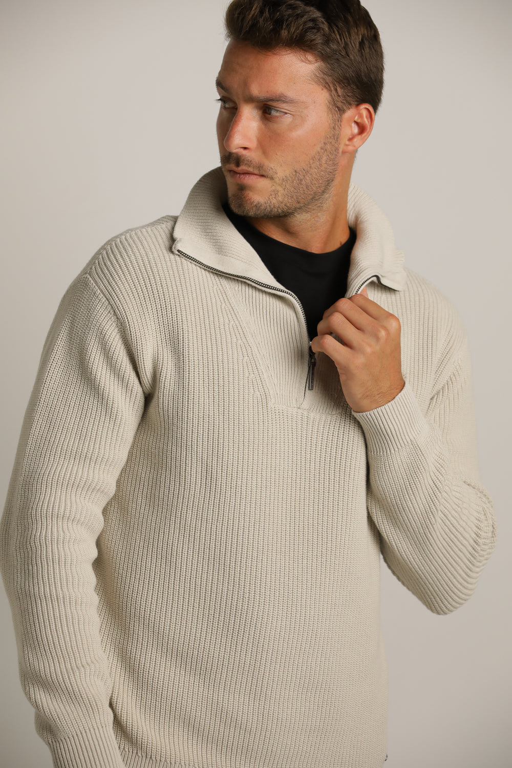 Half-Zip Ski Knit In Cotton