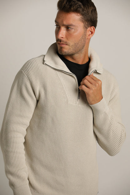 Half-Zip Ski Knit In Cotton