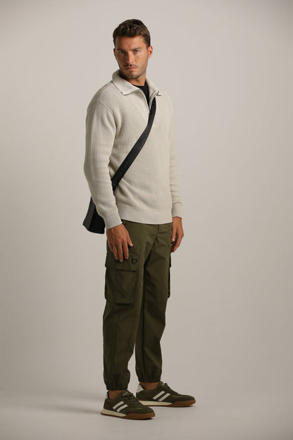 Half Zip Knit Top