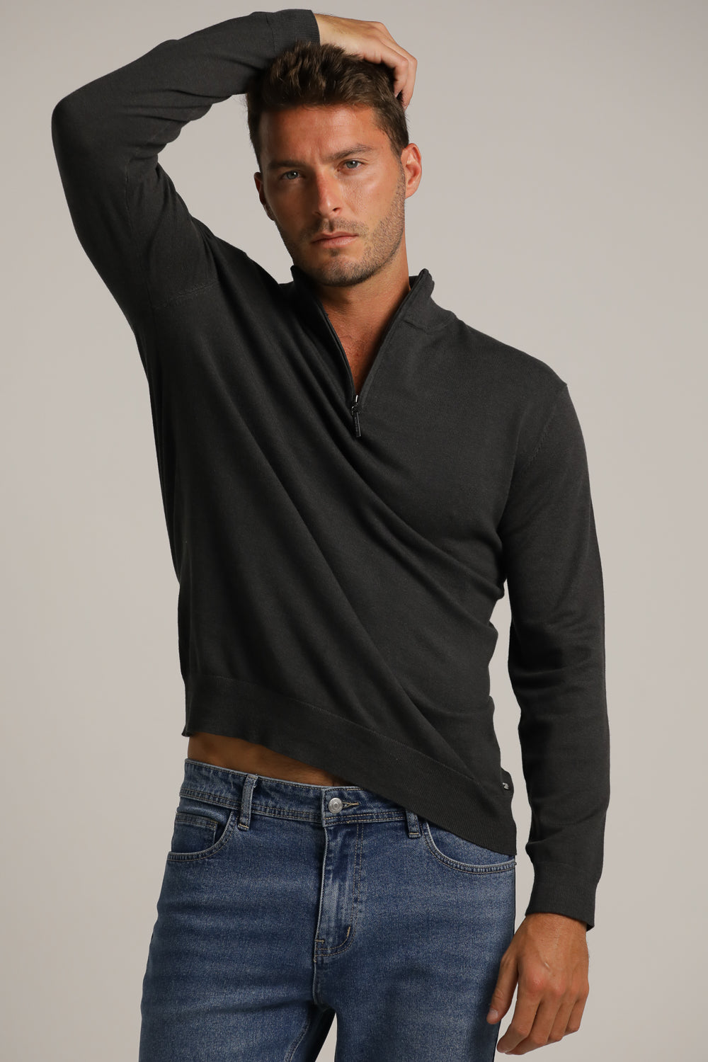 Half-Zip Collar Knit
