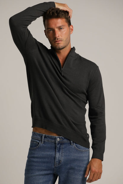 Half-Zip Collar Knit