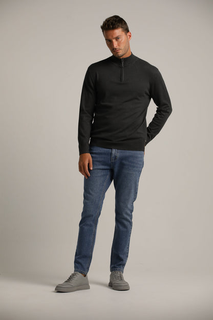 Half-Zip Collar Knit