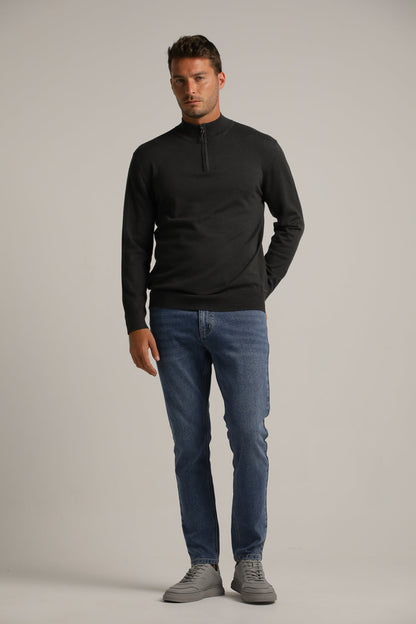 Half-Zip Collar Knit