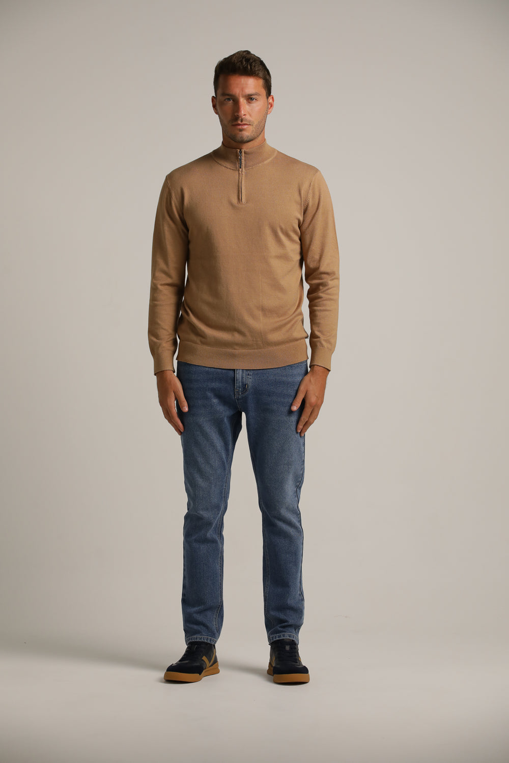 Half-Zip Collar Knit