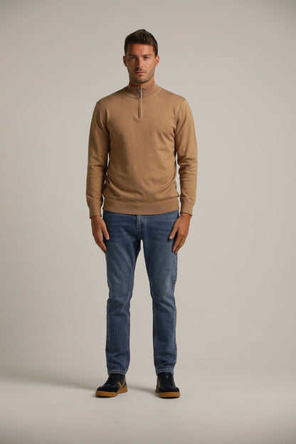 Half-Zip Collar Knit