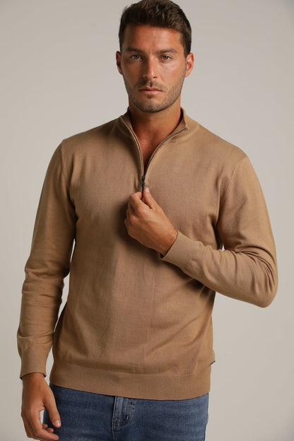 Half-Zip Collar Knit