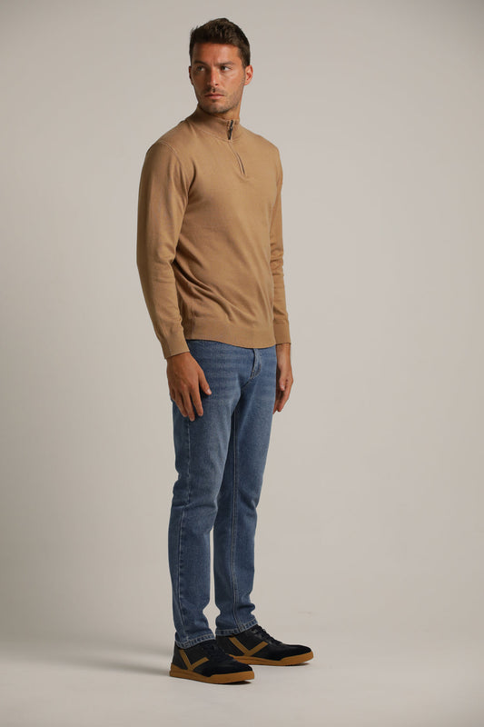 Half-Zip Collar Knit