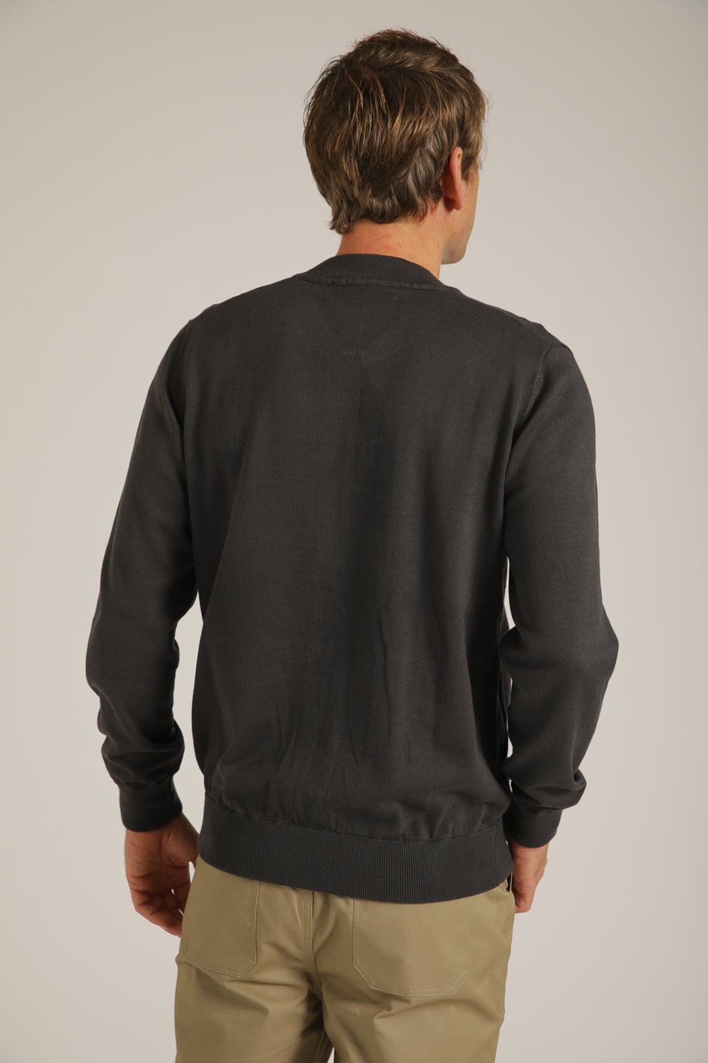 Cardigan Fit Jacket In Cotton