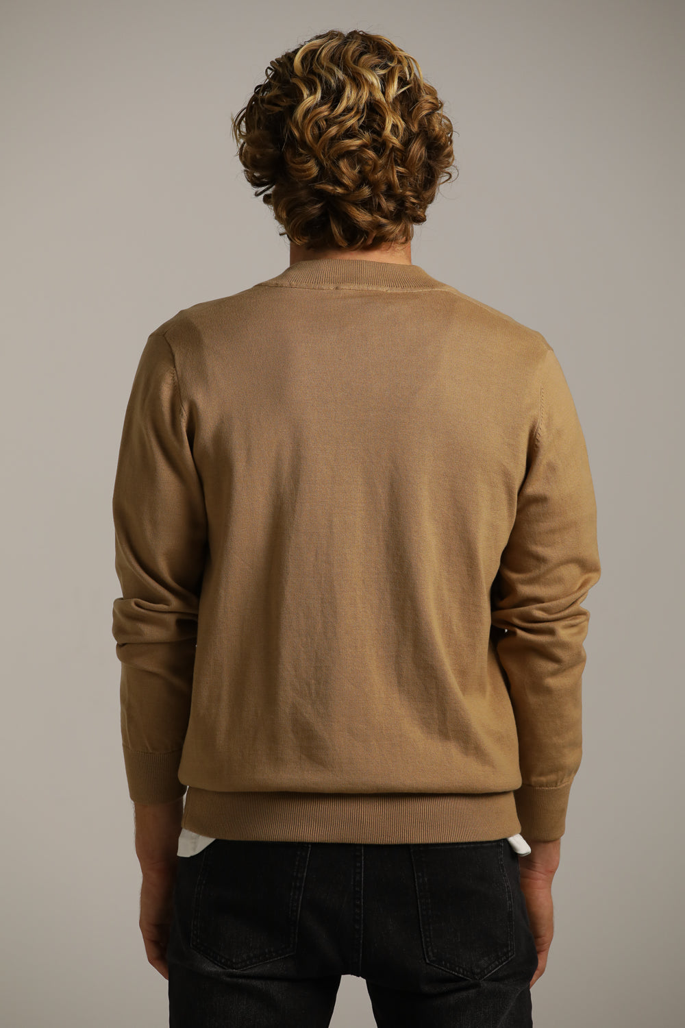 Cardigan Fit Jacket In Cotton