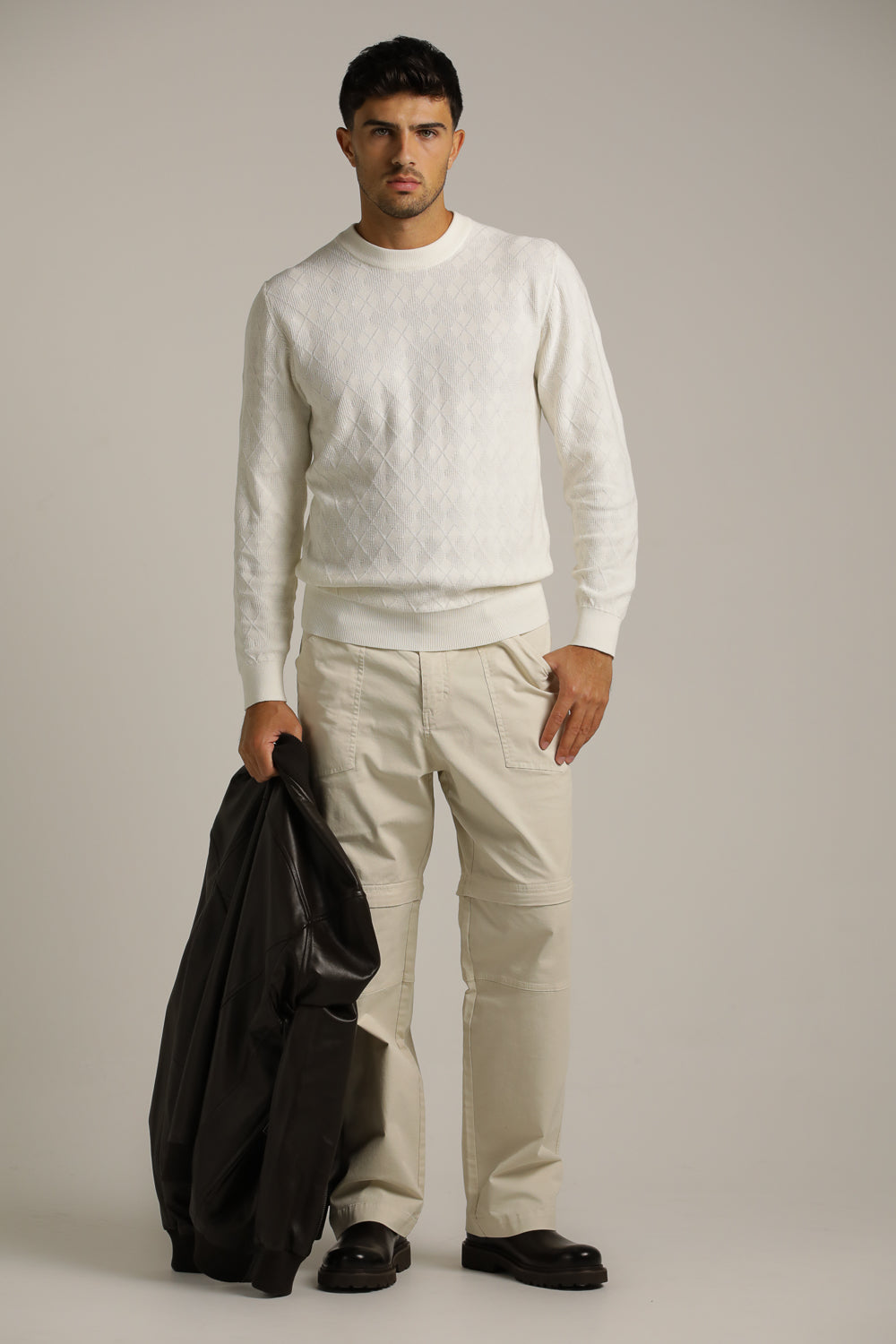 Argyle Design Knit In Cotton