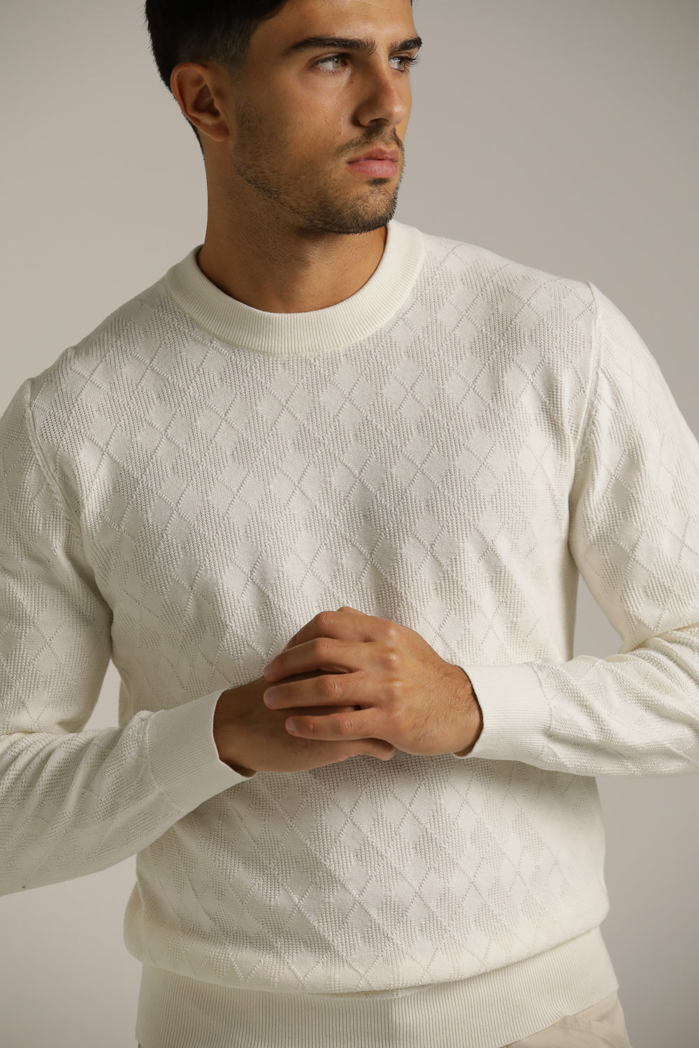 Argyle Design Knit In Cotton
