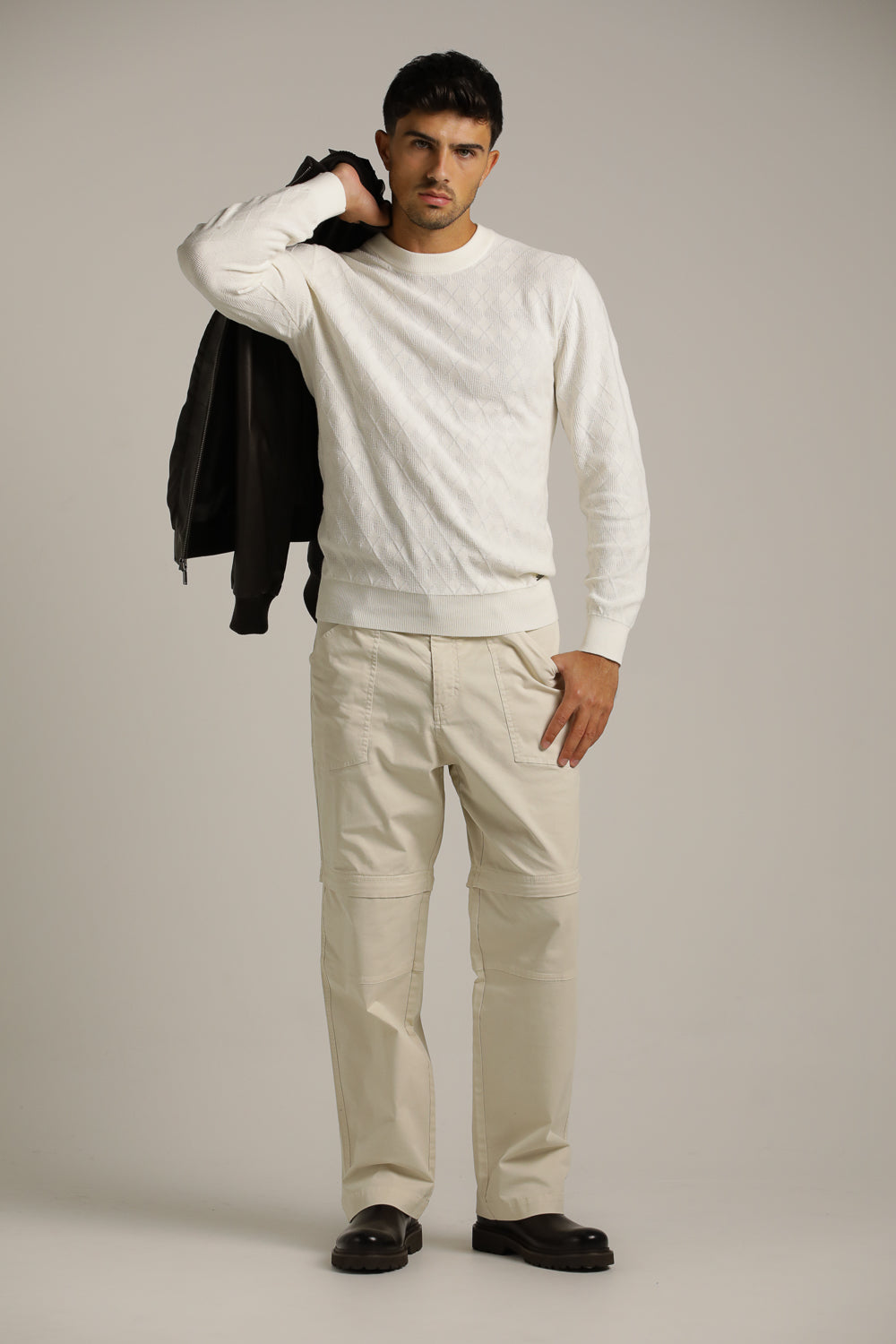 Argyle Design Knit In Cotton