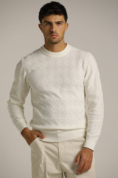 Argyle Design Knit In Cotton