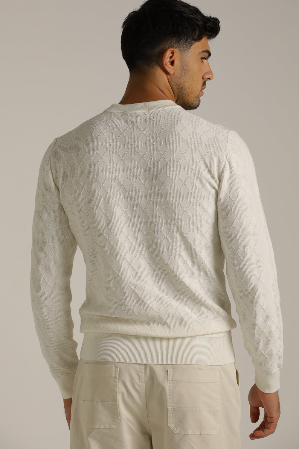 Argyle Design Knit In Cotton