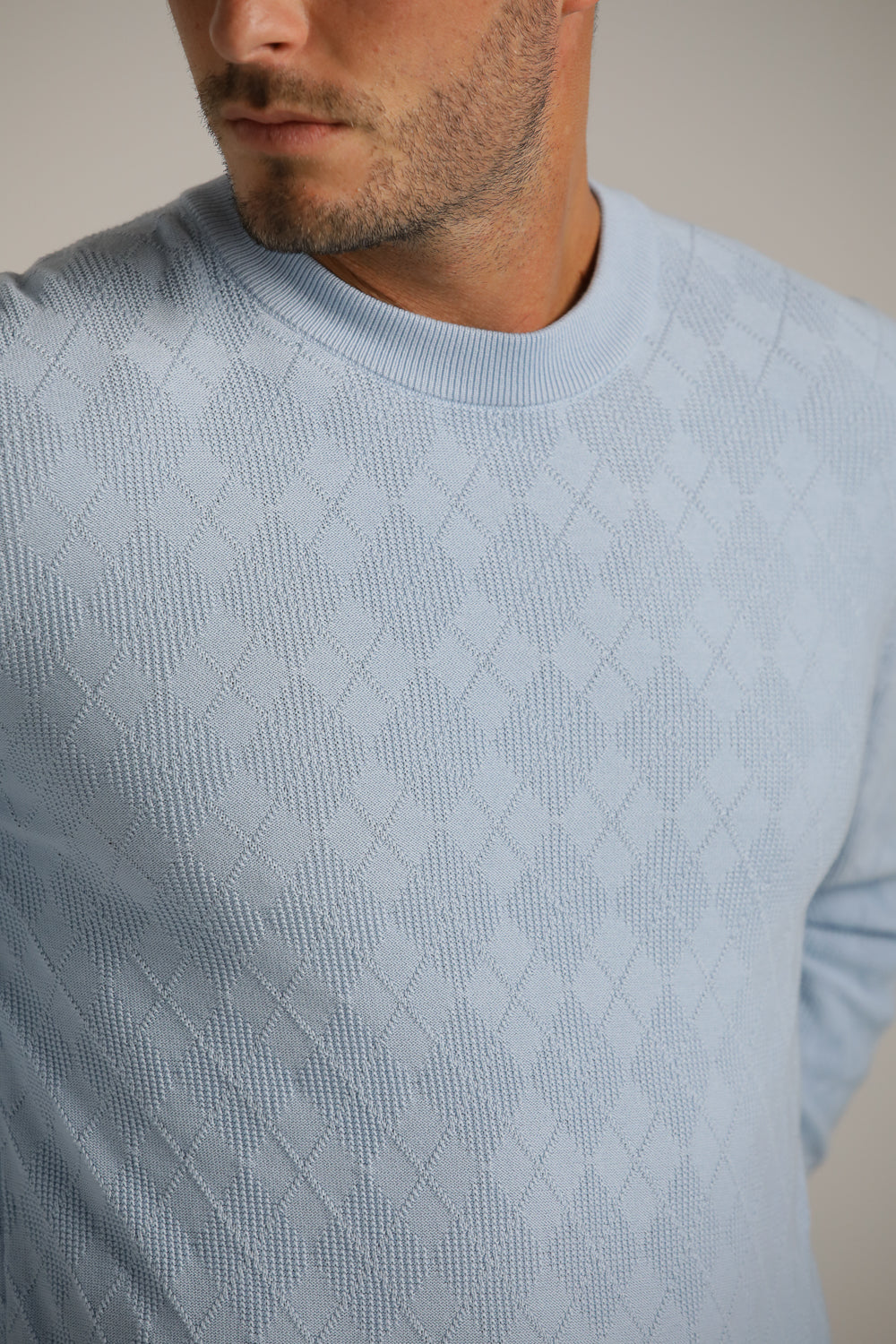 Argyle Design Knit In Cotton