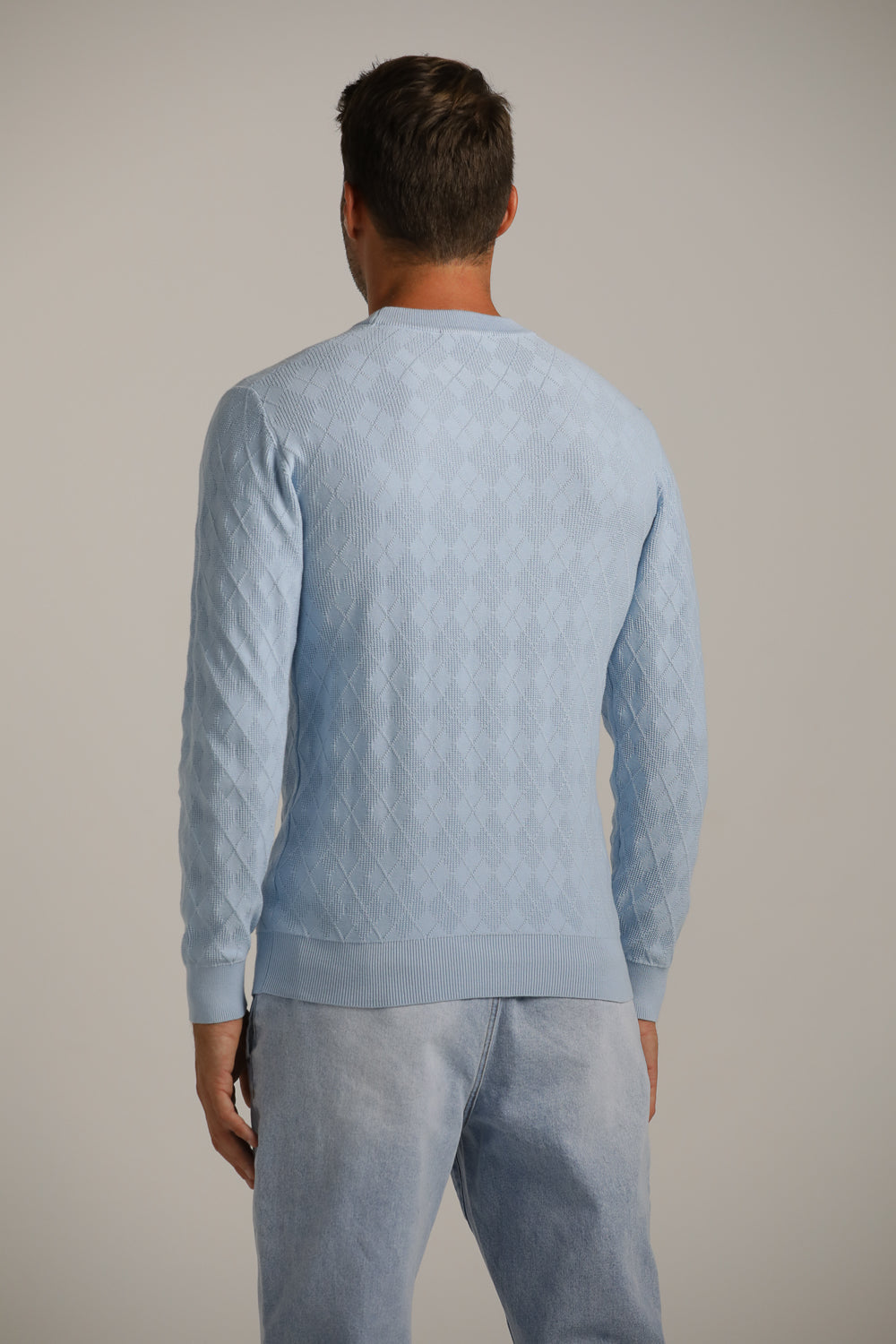 Argyle Design Knit In Cotton