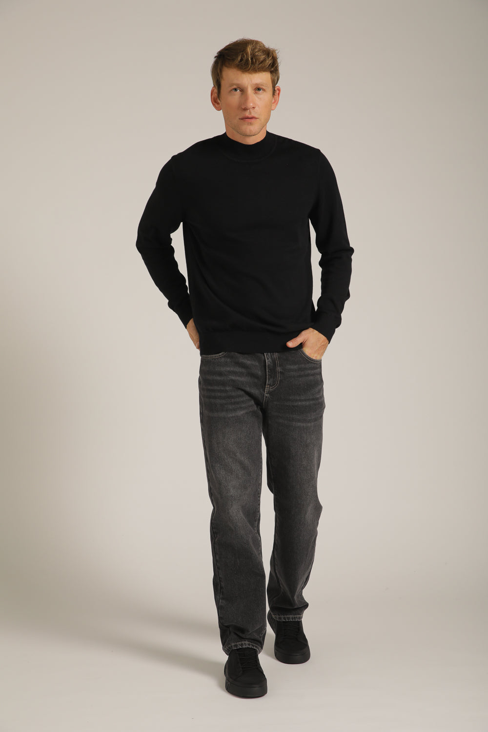 Turtleneck Knit Top